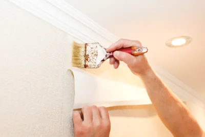 Pose de papier peint aux Auxons — revêtements muraux et toiles de verre